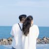 couple enjoying ocean view on a sunny day